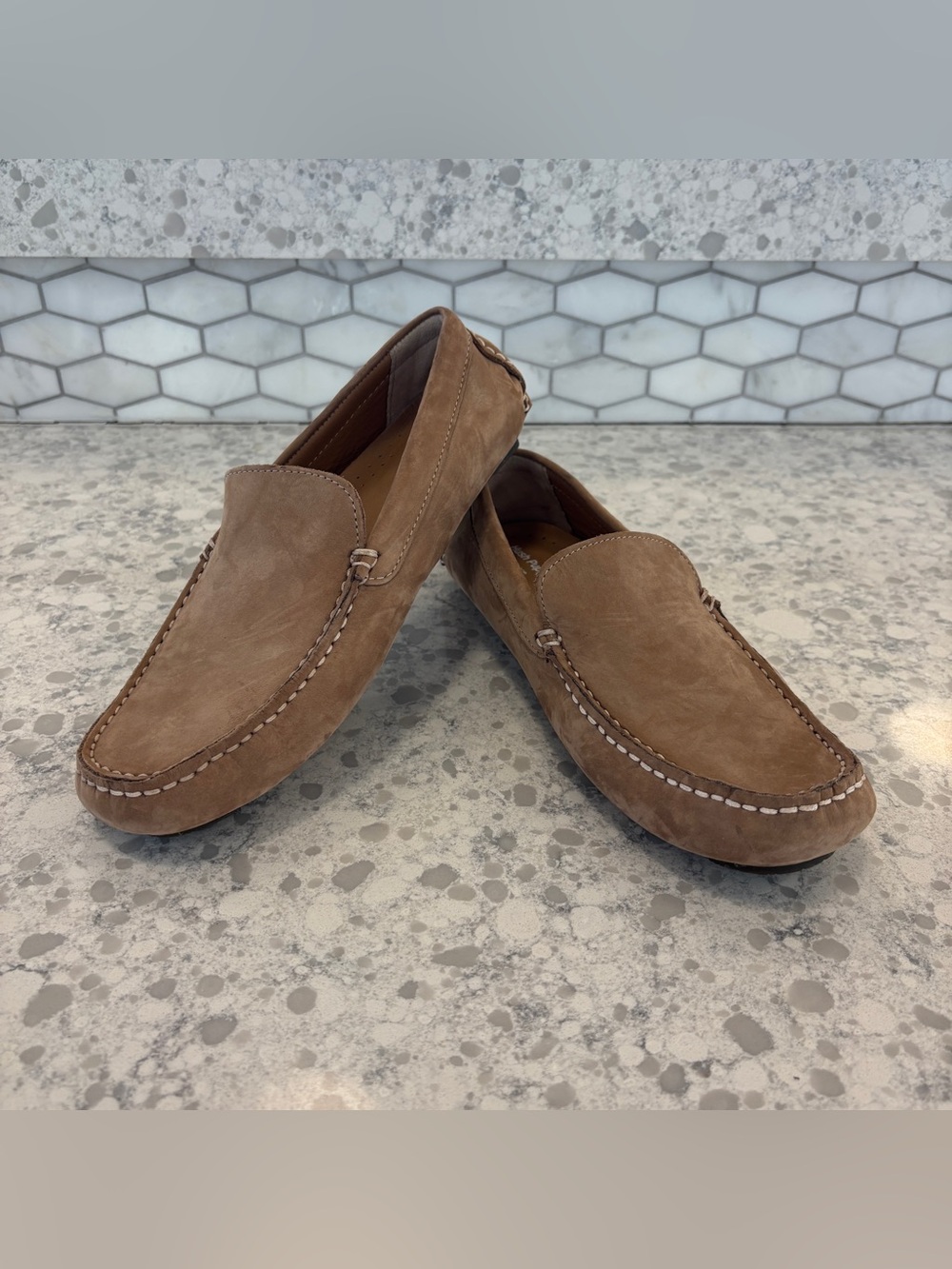 NWOT Hush Puppies Men's Monaco li Driving Style Suede Loafer, Size 7.5